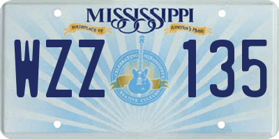 MS license plate WZZ135