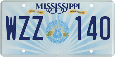 MS license plate WZZ140