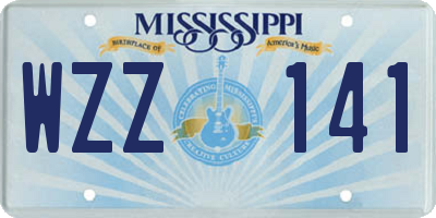 MS license plate WZZ141