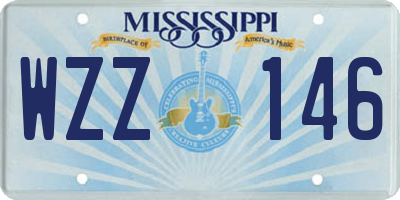 MS license plate WZZ146
