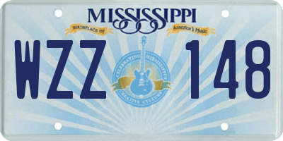 MS license plate WZZ148