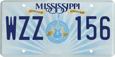 MS license plate WZZ156
