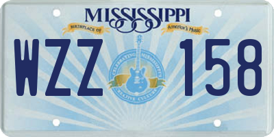 MS license plate WZZ158