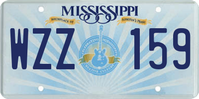 MS license plate WZZ159