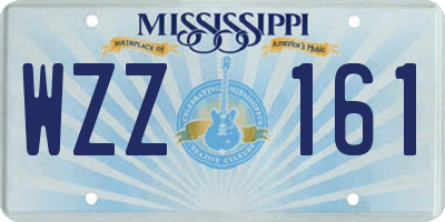 MS license plate WZZ161