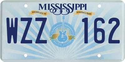 MS license plate WZZ162