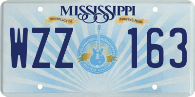 MS license plate WZZ163