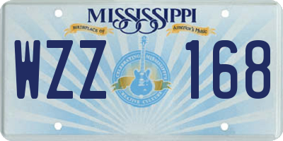 MS license plate WZZ168