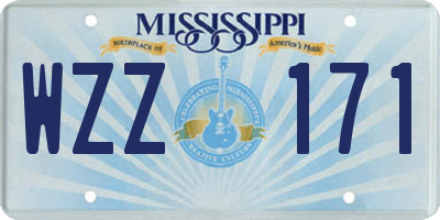 MS license plate WZZ171