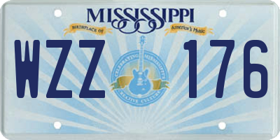 MS license plate WZZ176