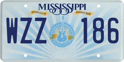 MS license plate WZZ186
