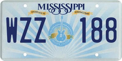 MS license plate WZZ188