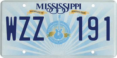 MS license plate WZZ191