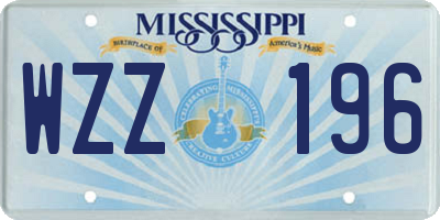MS license plate WZZ196