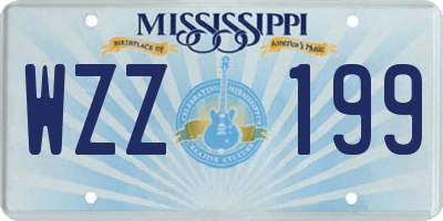 MS license plate WZZ199