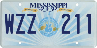 MS license plate WZZ211