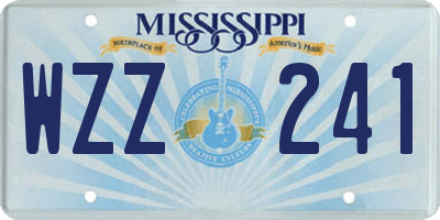 MS license plate WZZ241