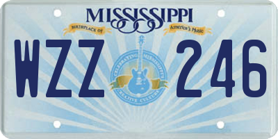MS license plate WZZ246