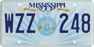 MS license plate WZZ248