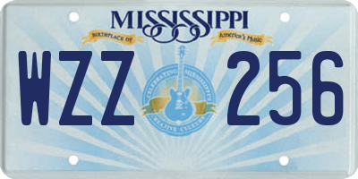 MS license plate WZZ256