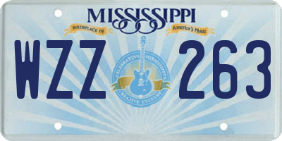 MS license plate WZZ263