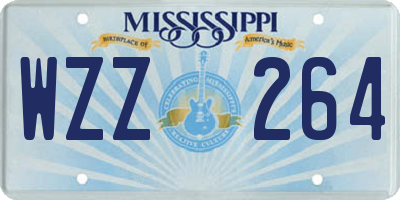 MS license plate WZZ264