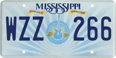MS license plate WZZ266