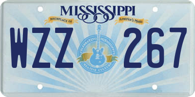 MS license plate WZZ267