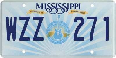 MS license plate WZZ271