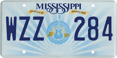 MS license plate WZZ284