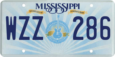 MS license plate WZZ286