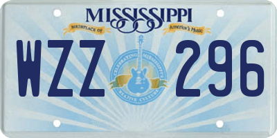 MS license plate WZZ296
