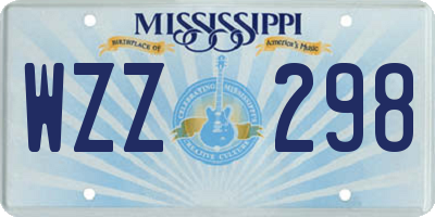 MS license plate WZZ298
