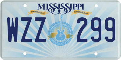 MS license plate WZZ299