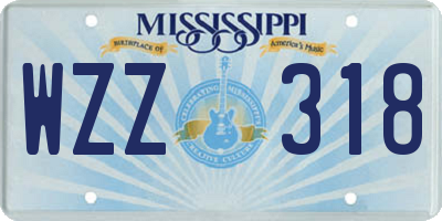 MS license plate WZZ318