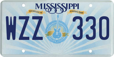 MS license plate WZZ330