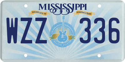 MS license plate WZZ336