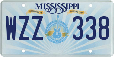 MS license plate WZZ338