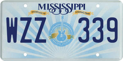 MS license plate WZZ339