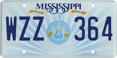MS license plate WZZ364