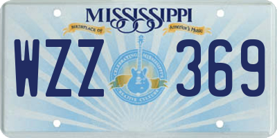 MS license plate WZZ369