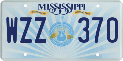 MS license plate WZZ370