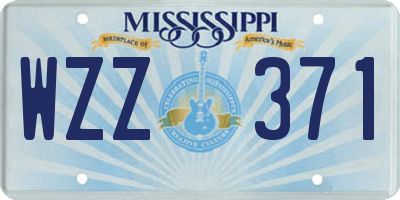 MS license plate WZZ371