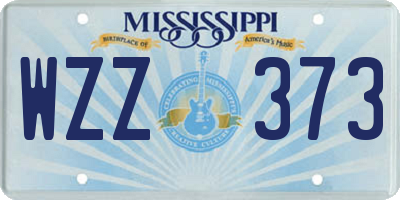 MS license plate WZZ373