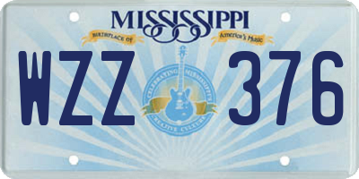 MS license plate WZZ376
