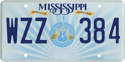 MS license plate WZZ384