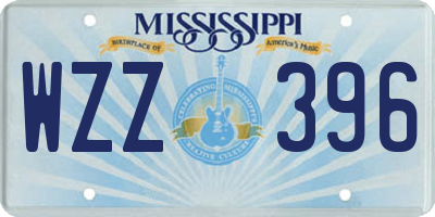 MS license plate WZZ396
