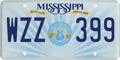 MS license plate WZZ399