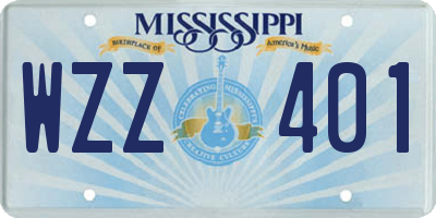 MS license plate WZZ401