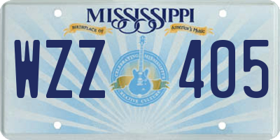 MS license plate WZZ405